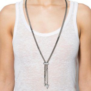 Vita Fede Titan Crystal Chain Lariat Necklace NWOT